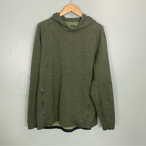 Lululemon Mens Textured Tech‎ Hoodie Green Pullover XL - Picture 1 of 7